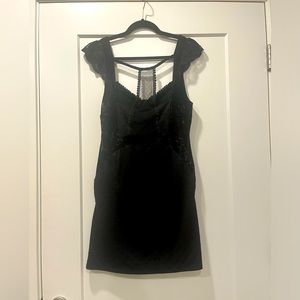 Free People Black Velvet Little Black Dress. Size M/L. Great condition